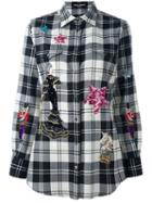 Dolce & Gabbana Embellished Patch Checked Shirt