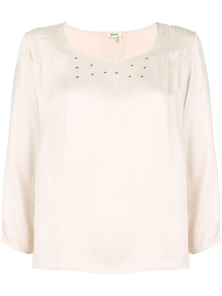 Bellerose Stitched Detail Top - Pink & Purple