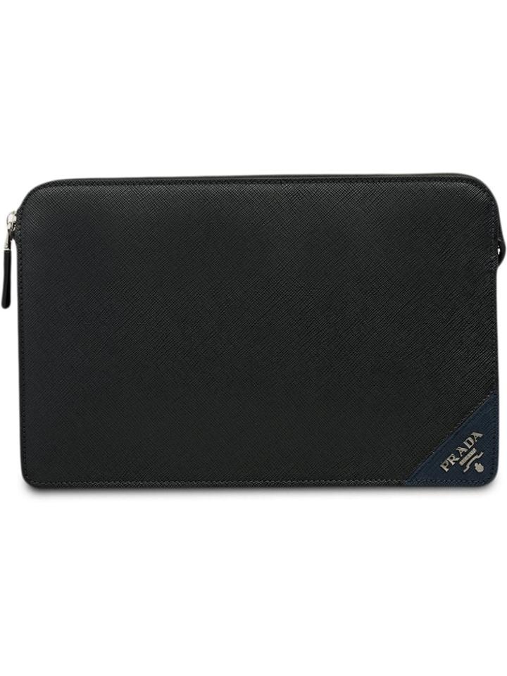 Prada Saffiano Leather Men's Bag - Black