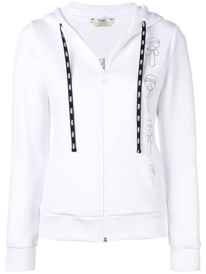 Fendi Hooded Zipped Jacket - White