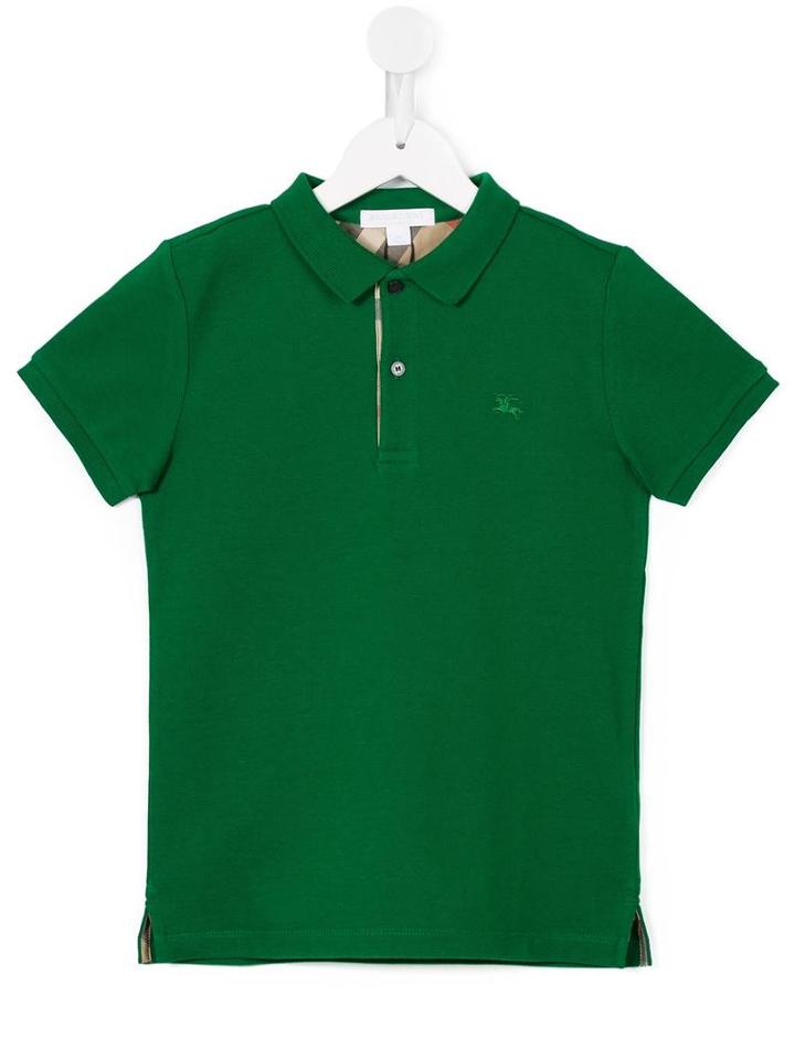 Burberry Kids Piqué Polo Shirt, Boy's, Size: 6 Yrs, Green