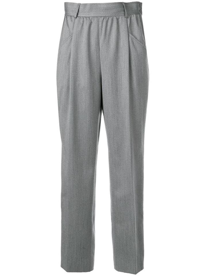 Yves Saint Laurent Pre-owned Tailored Straight Trousers - Grey