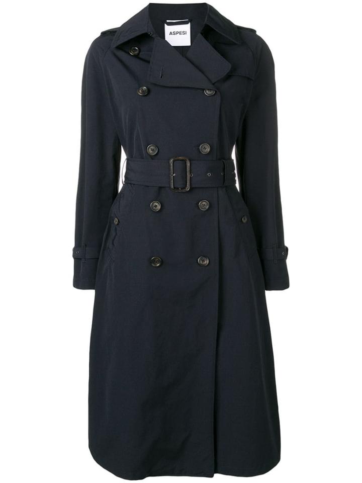 Aspesi Belted Trenchcoat - Blue