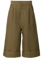 Mm6 Maison Margiela - Wide-legged Cropped Trousers - Women - Acrylic/polyester/viscose - 44, Brown, Acrylic/polyester/viscose