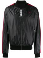 Cesare Paciotti Zipped Bomber Jacket - Black