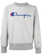 Champion Embroidered Logo Sweatshirt, Men's, Size: Xl, Grey, Cotton/polyester