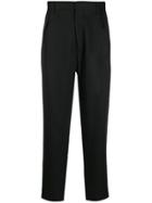 Just Cavalli Tapered High-waisted Trousers - Black