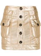 Andrea Bogosian Leather Skirt - Yellow