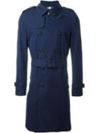 Burberry London Classic Trench Coat, Men's, Size: 50, Blue, Cotton/acetate/viscose