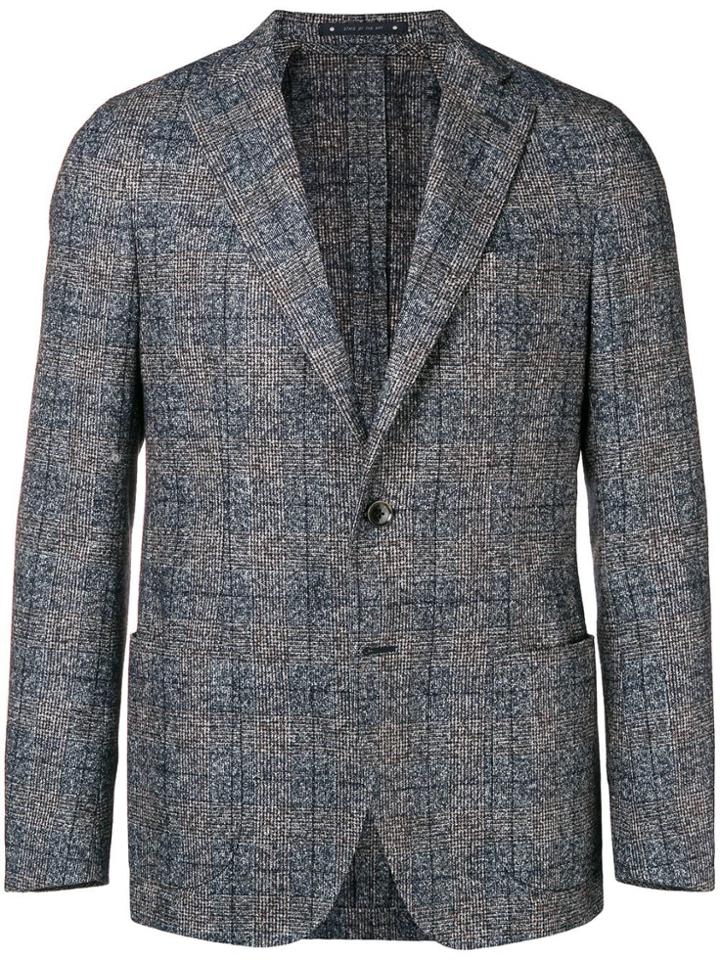 Bagnoli Sartoria Napoli Checked Fitted Blazer - Grey