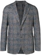 Bagnoli Sartoria Napoli Checked Fitted Blazer - Grey