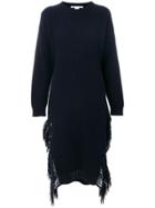 Stella Mccartney Knitted Fringe Dress - Blue