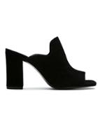 Sarah Chofakian Suede Mules - Black