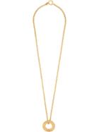 Chanel Vintage Circle Charm Necklace - Gold