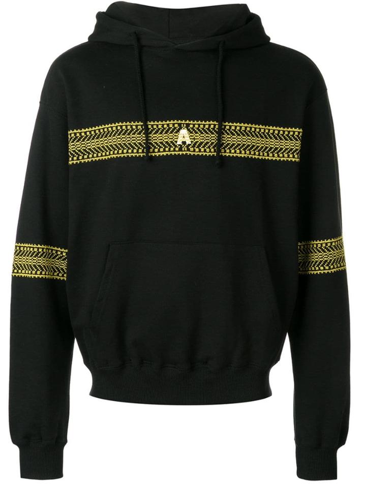 Adish Embroidered Hoodie - Black