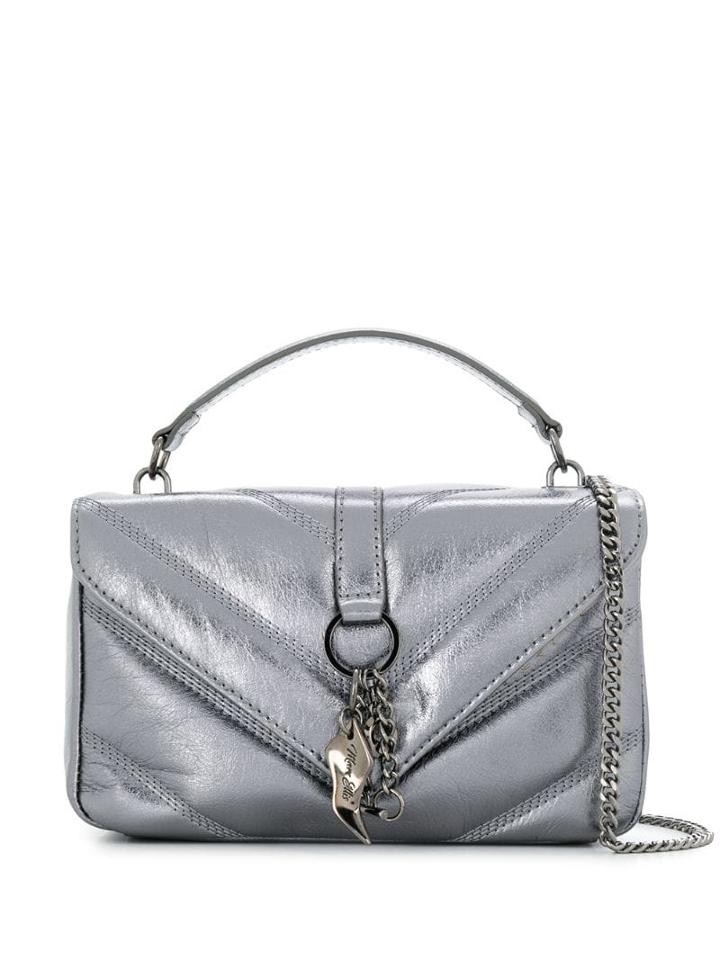 Marc Ellis Metallic Quilted Effect Bag - Silver