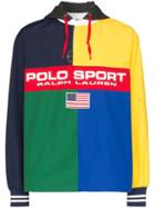 Polo Ralph Lauren Colour-block Logo-print Hooded Jacket - Blue