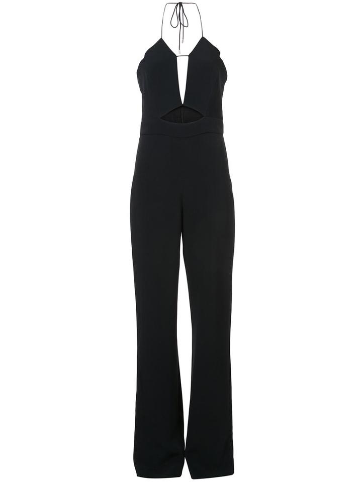 Cushnie Et Ochs - Halterneck Cutout Jumpsuit - Women - Spandex/elastane/viscose - 6, Black, Spandex/elastane/viscose