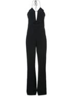 Cushnie Et Ochs - Halterneck Cutout Jumpsuit - Women - Spandex/elastane/viscose - 6, Black, Spandex/elastane/viscose