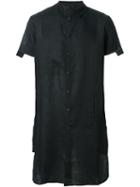 Barbara I Gongini Short Sleeve Detail Long Shirt, Men's, Size: 50, Black, Hemp