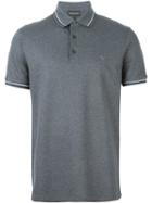 Emporio Armani Melange Polo Shirt, Men's, Size: Large, Grey, Polyester/cotton
