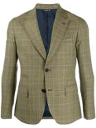 Leqarant Plaid Tailored Blazer - Green