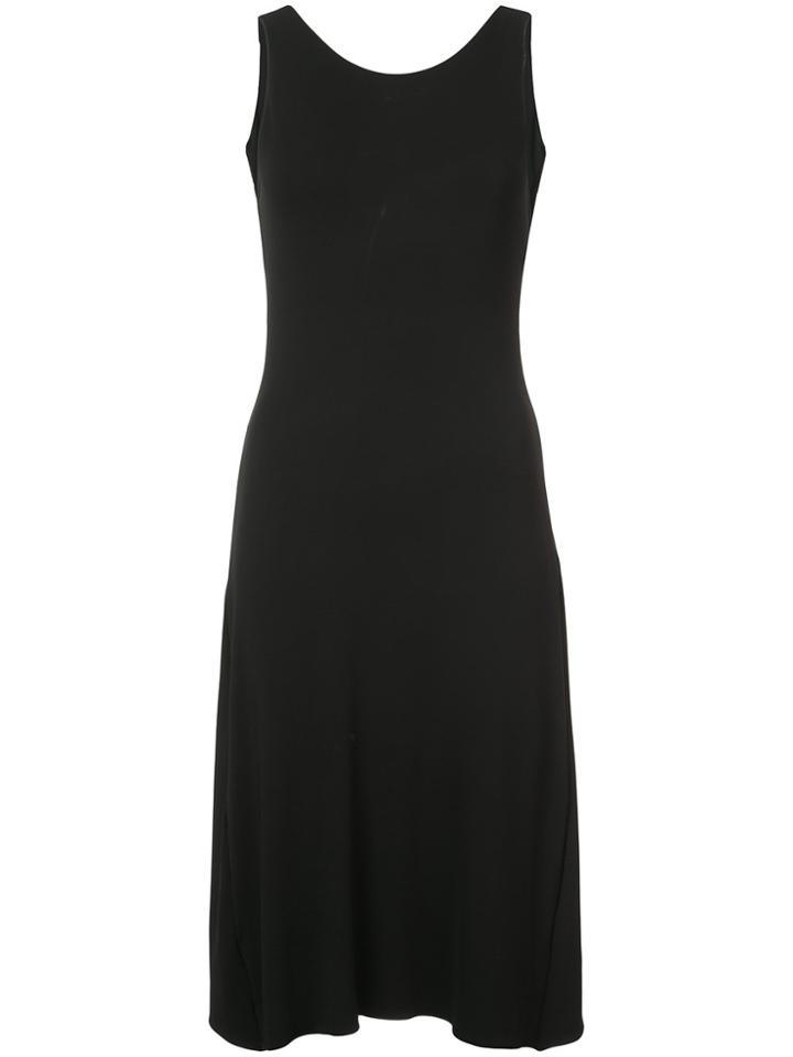 Emporio Armani V-back Knotted Midi Dress - Black