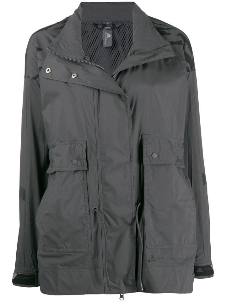 Adidas By Stella Mcmartney Animal Print Lightweight Jacket - Grey