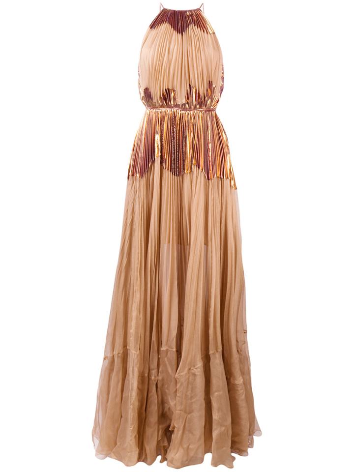 Maria Lucia Hohan Adria Pleated Dress - Brown