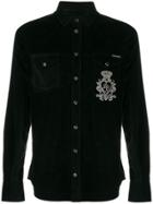 Dolce & Gabbana Corduroy Logo Crest Shirt - Black