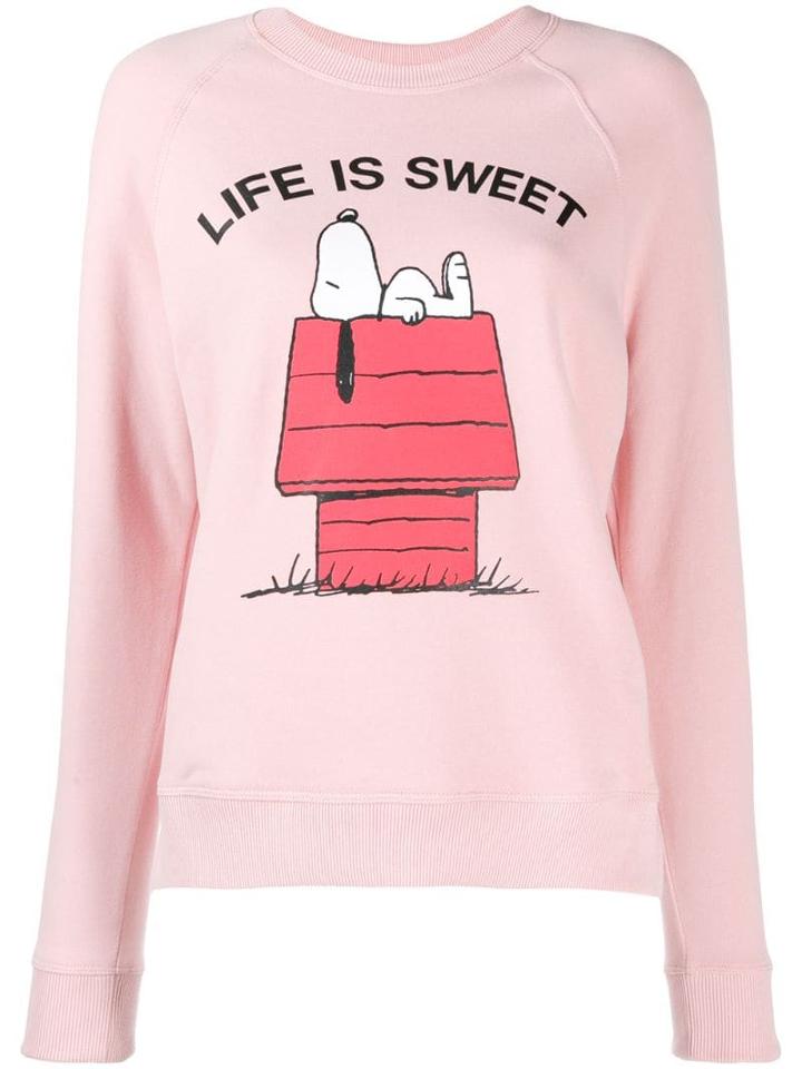 Chinti & Parker Snoopy Print Jumper - Pink