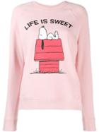 Chinti & Parker Snoopy Print Jumper - Pink