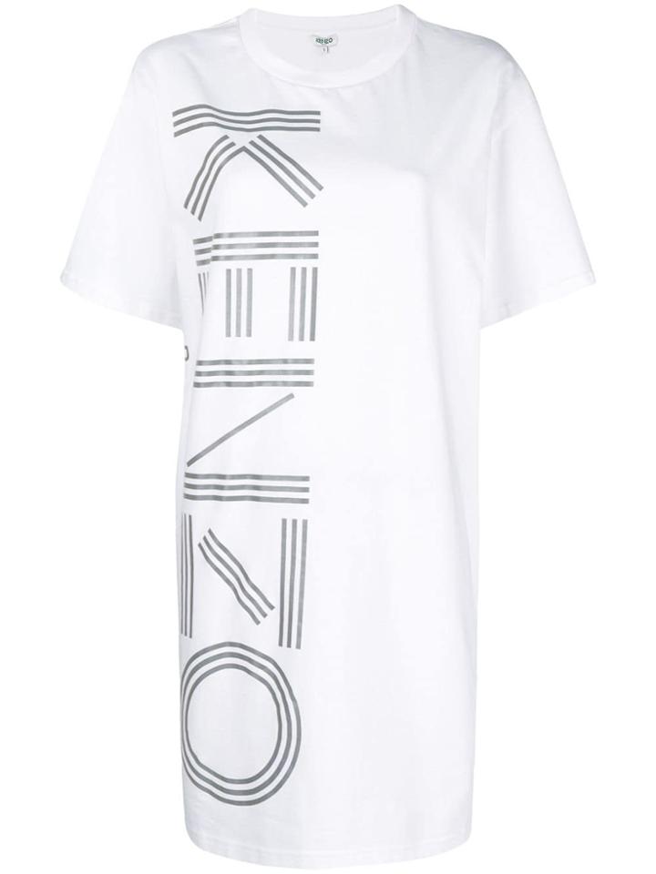 Kenzo Logo T-shirt Dress - White