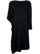 Tsumori Chisato Asymmetrical Shift Dress, Women's, Size: 3, Black, Wool
