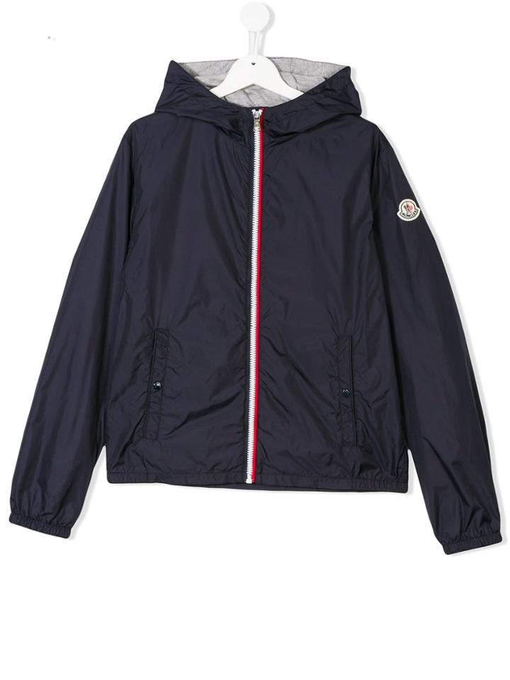 Moncler Kids Hooded Lightweight Jacket - Blue