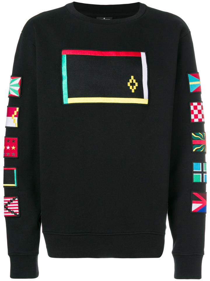 Marcelo Burlon County Of Milan Flags Crew-neck Sweatshirt - Black