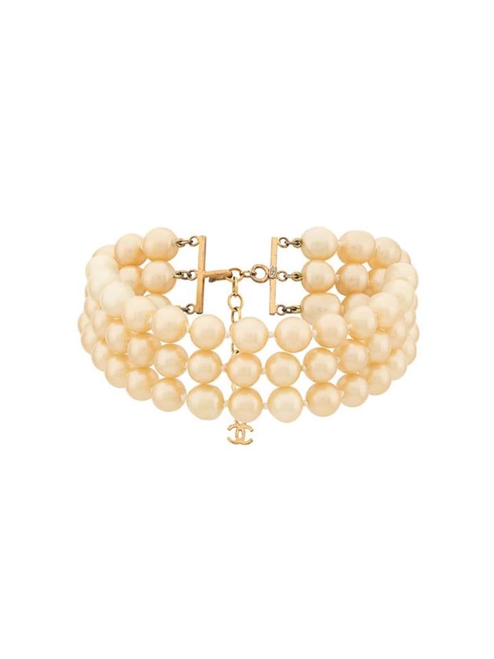 Chanel Pre-owned 2001 Classy Pearls Choker - Neutrals