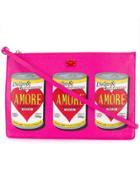 Dolce & Gabbana Amore Can Printed Clutch Bag - Pink & Purple