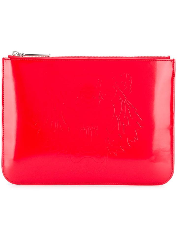 Kenzo Tiger Logo Clutch Bag - Red