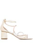 The Seller Squiggle Strap Heeled Sandals - Gold