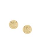 Michael Kors Logo Embossed Earrings, Women's, Metallic