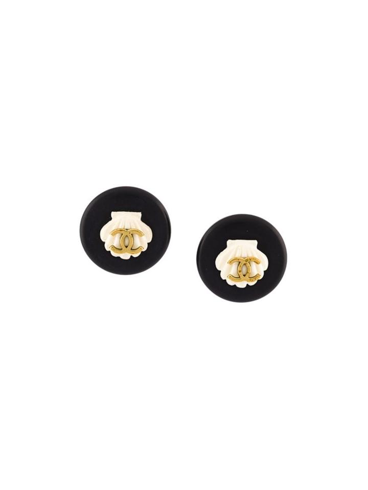 Chanel Vintage Seashell Clip-on Earrings