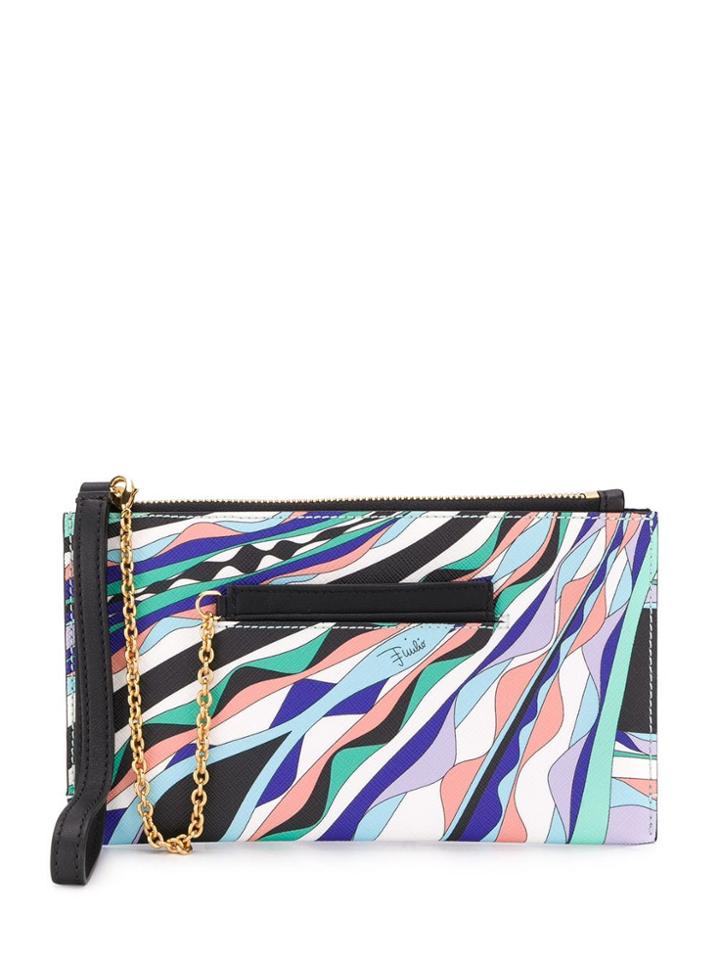 Emilio Pucci Burle Print Pouch - Blue