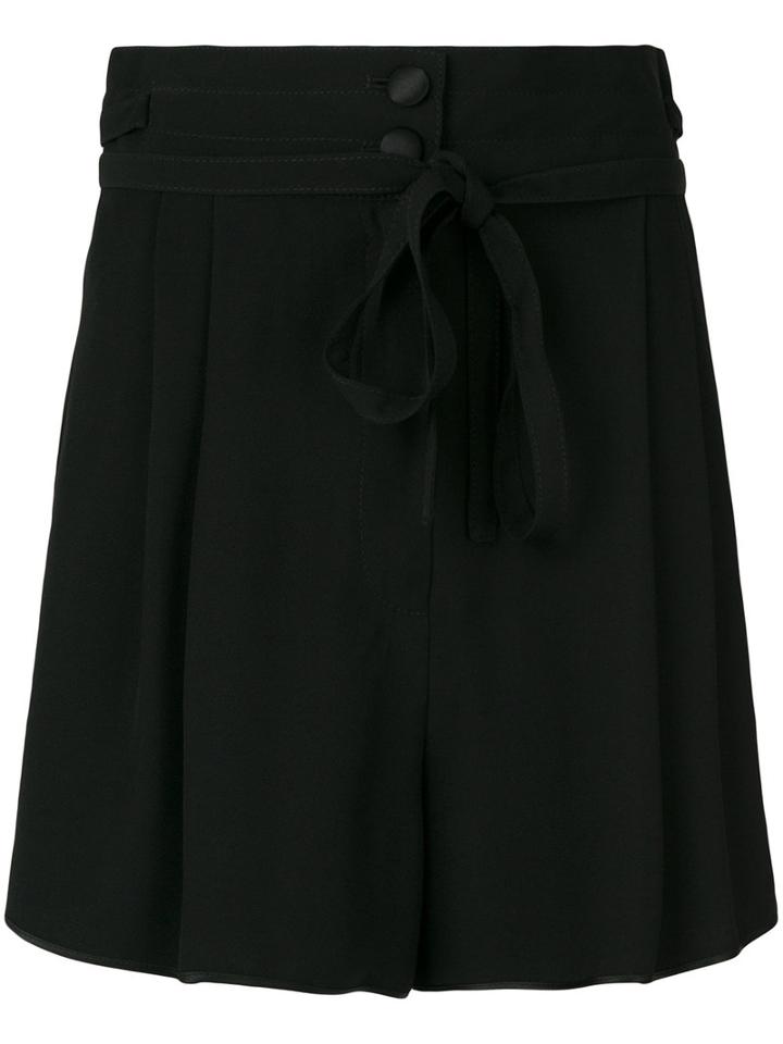 Marc Jacobs - Lace-up Shorts - Women - Silk/viscose - 6, Black, Silk/viscose