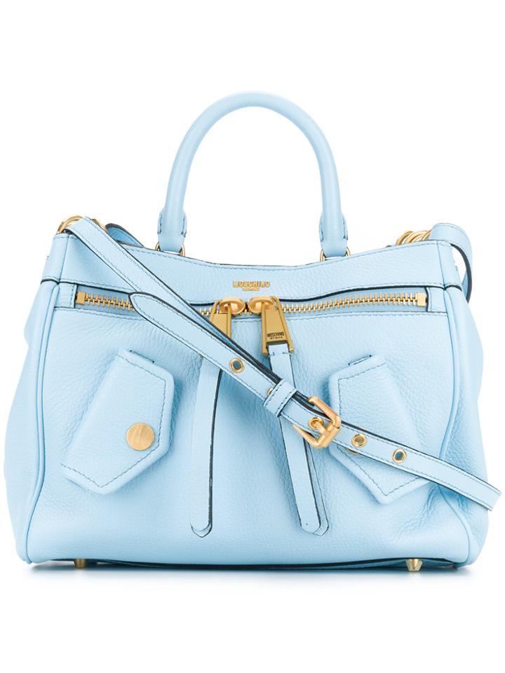 Moschino Flap Pocket Tote - Blue