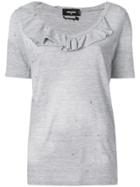 Dsquared2 Ruffle-trimmed T-shirt - Grey