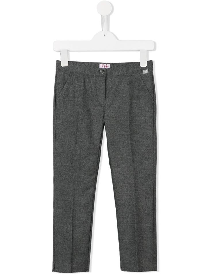 Il Gufo Classic Tailored Trousers, Girl's, Size: 8 Yrs, Grey