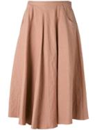 Forte Forte Full Skirt, Women's, Size: I, Pink/purple, Cotton/linen/flax