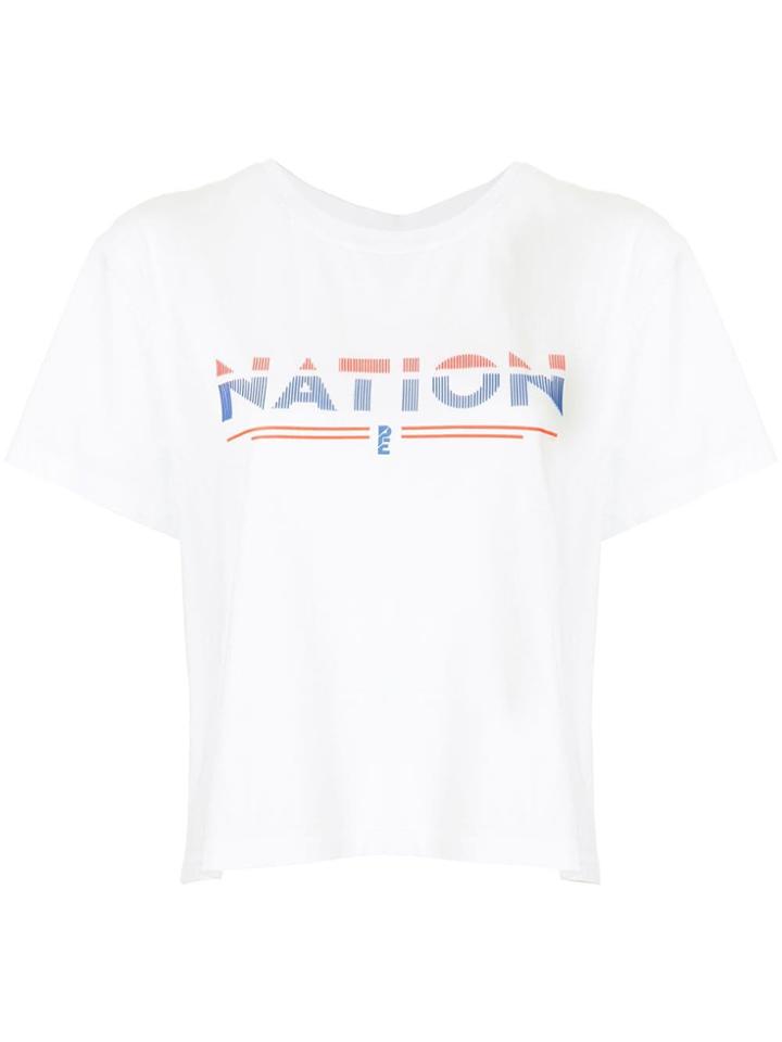 P.e Nation Point Flag Print T-shirt - White