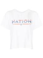 P.e Nation Point Flag Print T-shirt - White